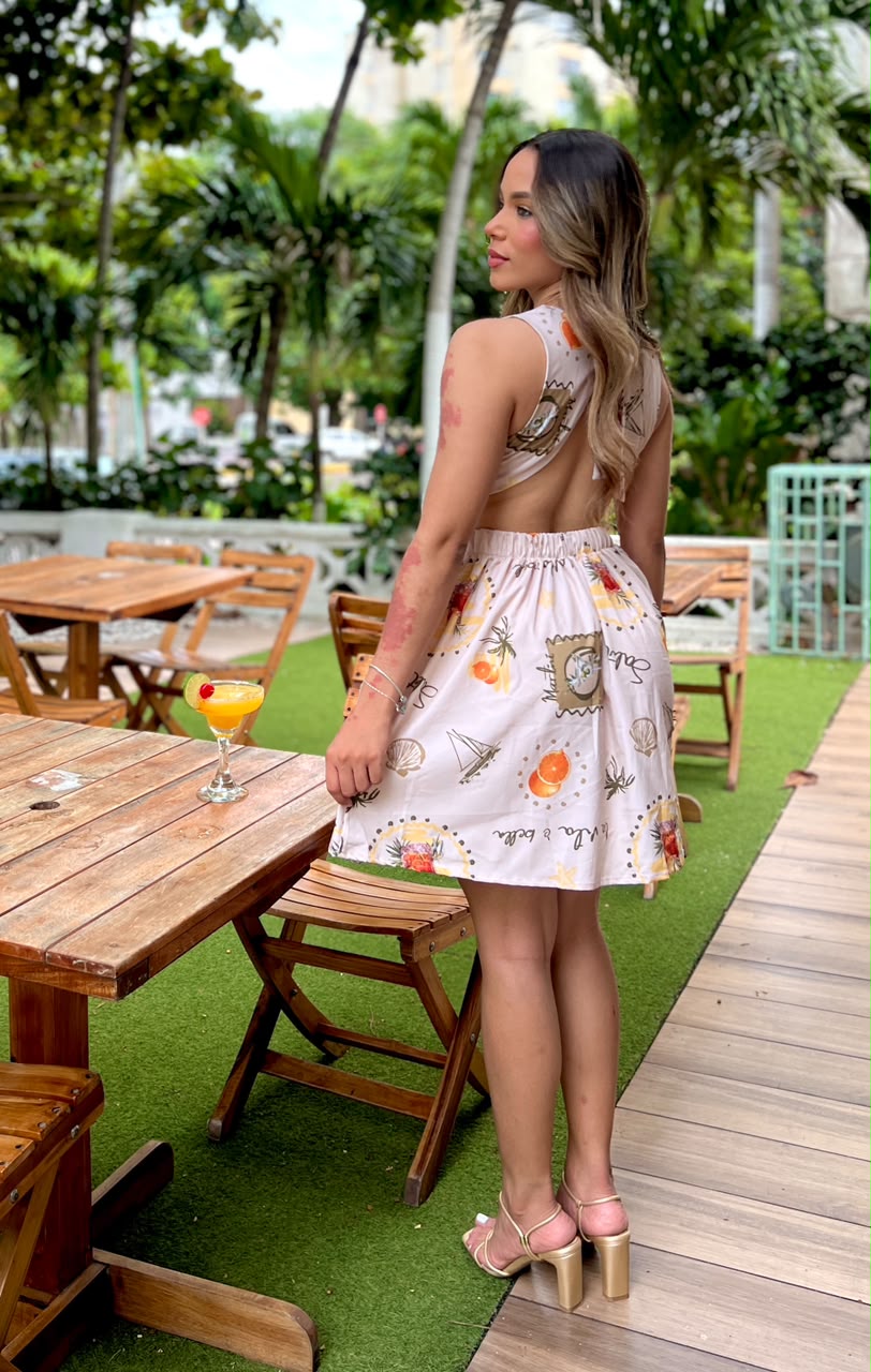 VESTIDO CELESTE
