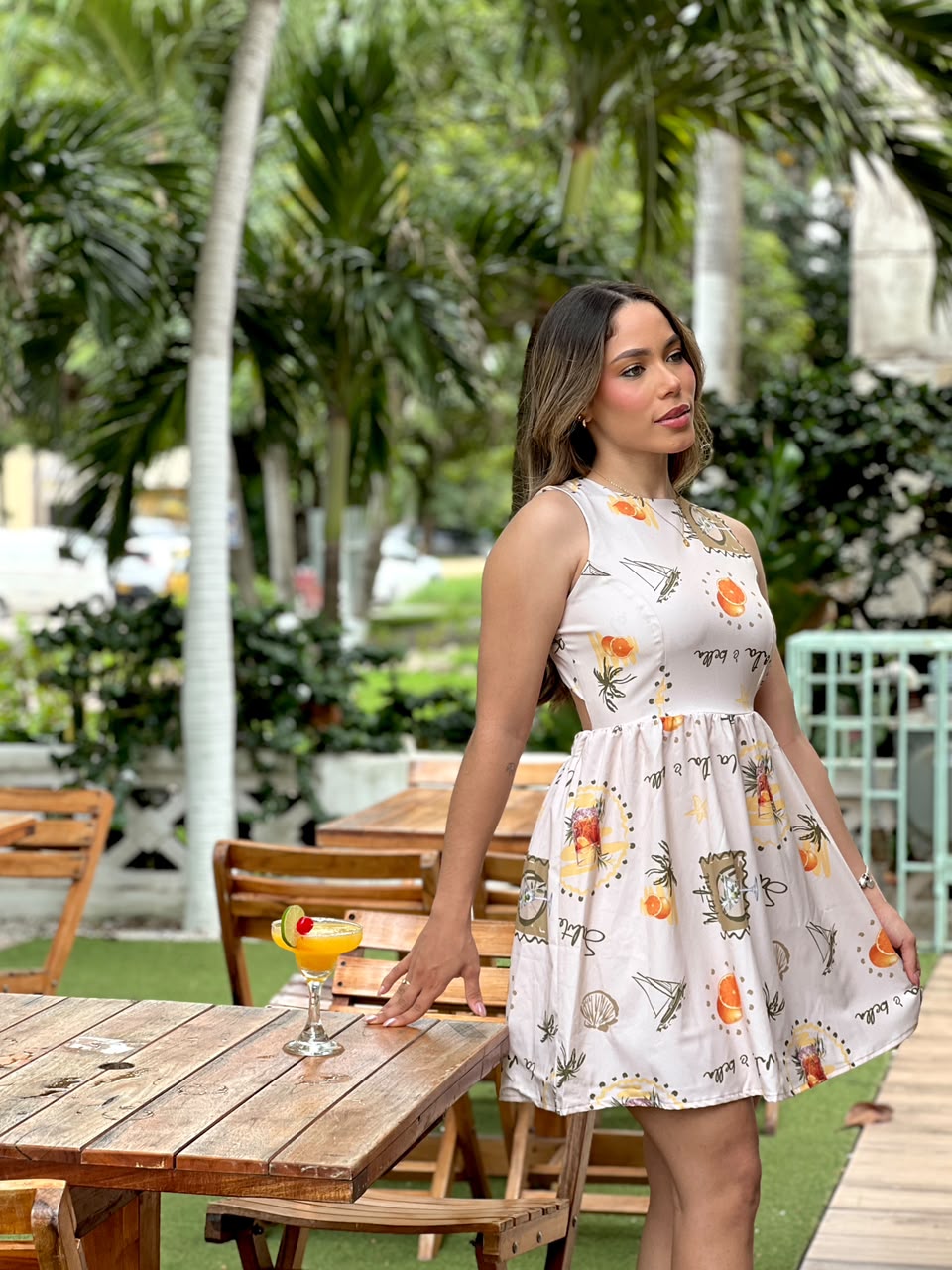 VESTIDO CELESTE