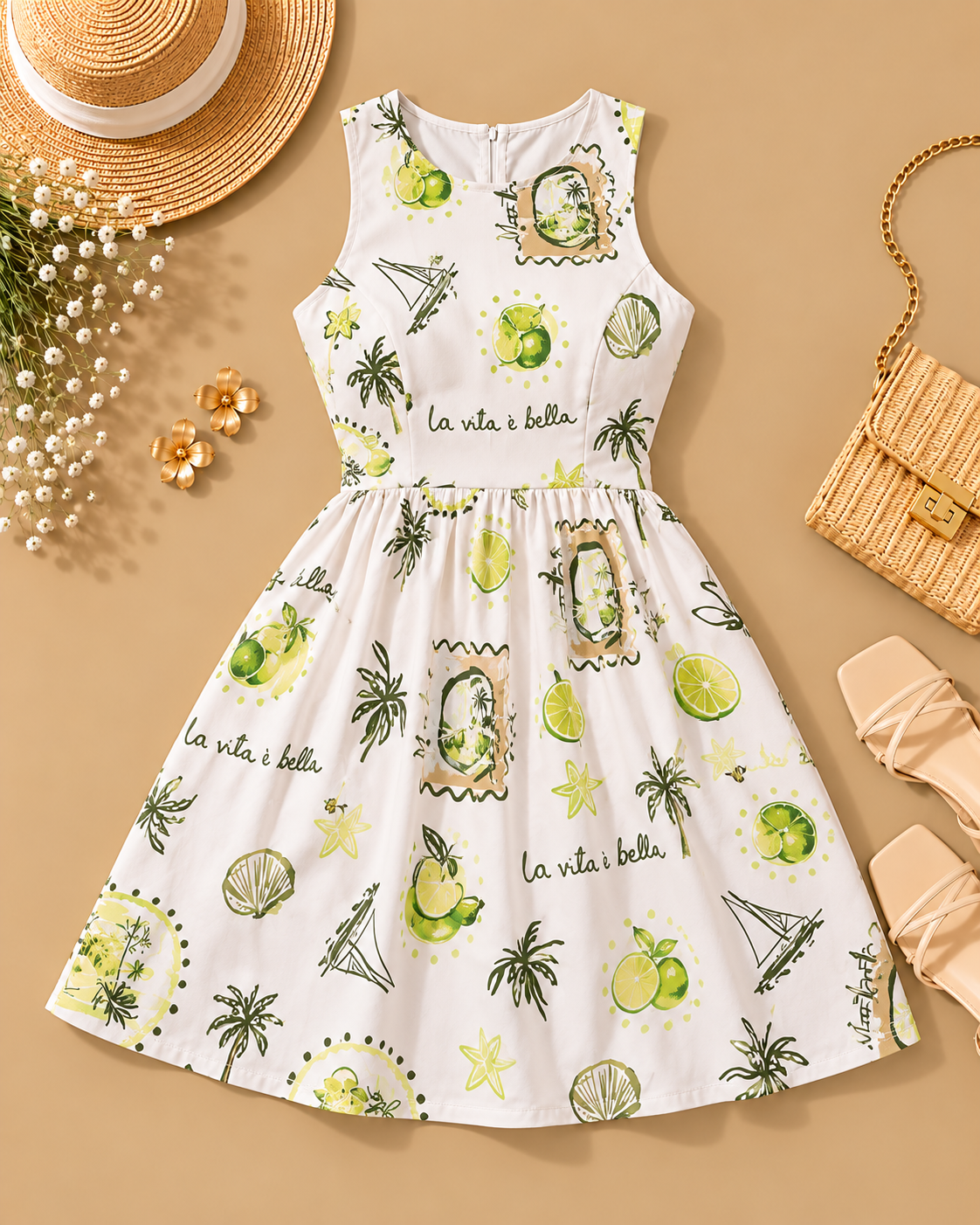VESTIDO CELESTE